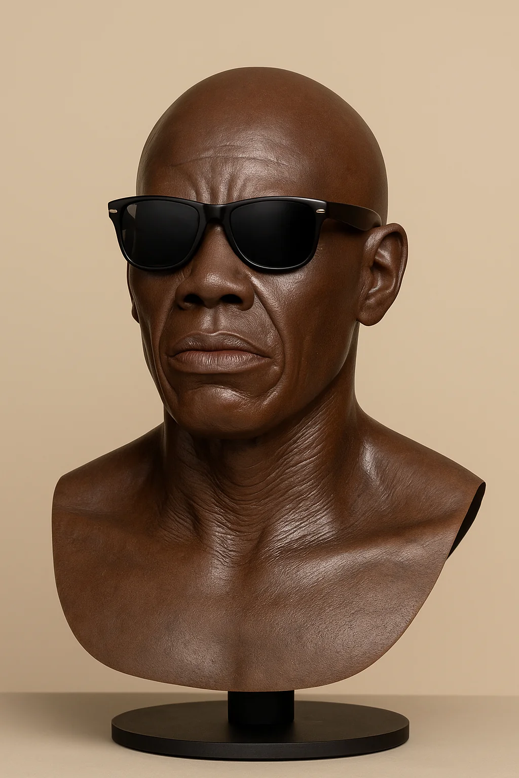 Dunkler Glatzkopf Maske